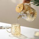 Bouilloire en verre avec filtre et couvercle bambou