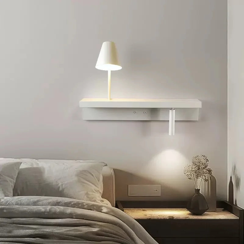 Applique murale de chevet avec étagère 3W - vue 7 sur 14