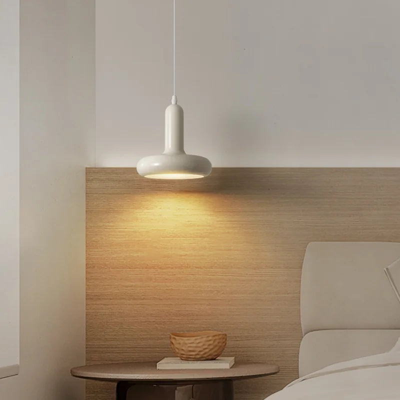 Nordique Bauhaus Rétro Blanc Restaurant Suspension Lumières Médiéval Designer Salle À Manger Lampe De Table Chambre Chevet Plafond Lustre - vue 4 sur 9