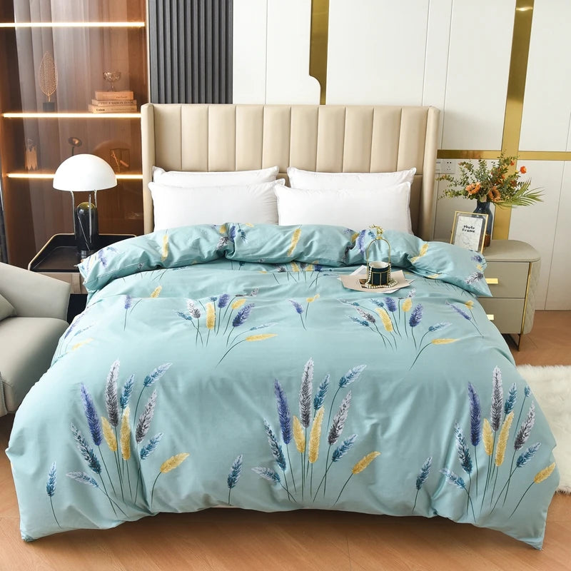 housse de couette 100 coton imprimée avec fermeture éclair pour lit