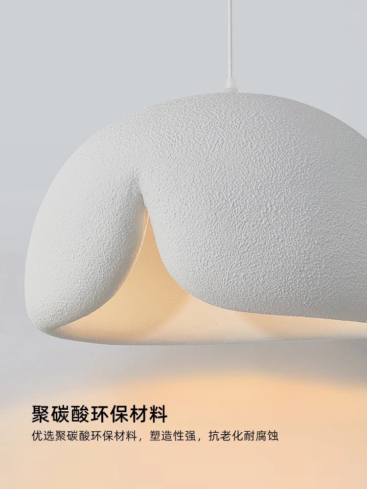 Minimalist nordic wabi sabi LED pendant chandelier for loft decor - vue 5 sur 9