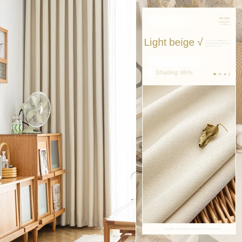 Rideau occultant plissé style moderne pour salon chambre