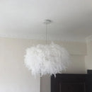 Suspension moderne en plumes E27