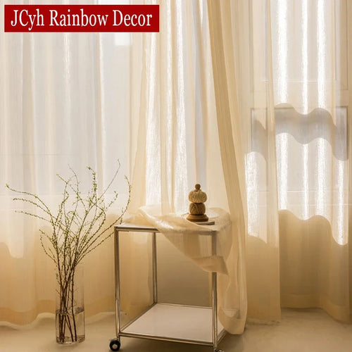 Voilage tulle scintillant moderne pour salon chambre fenêtre