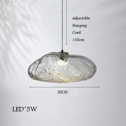 lustre en verre design nuage pour intérieur décoratif lumineux - vue 8 sur 21