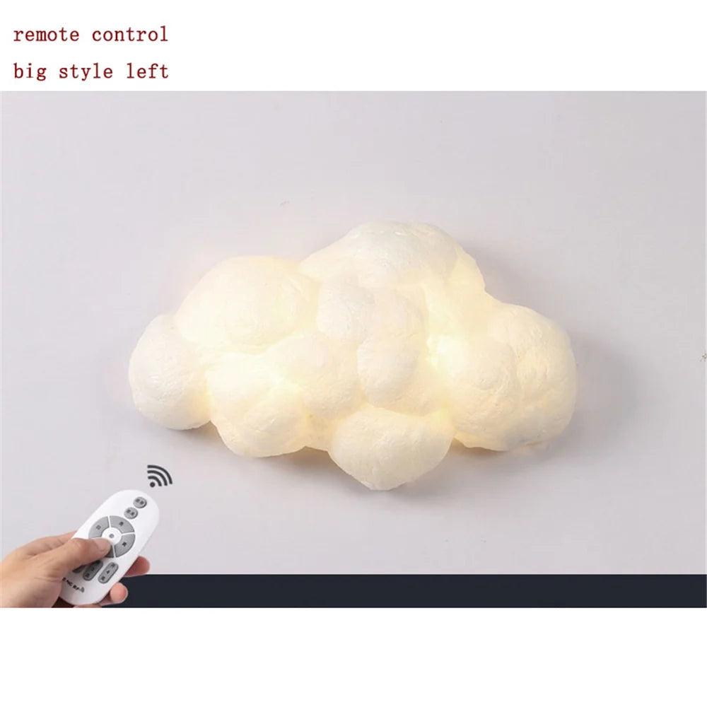 applique murale led nuage en imitation soie décorative pour enfants - vue 12 sur 14