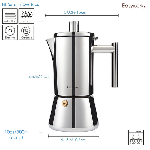 Cafetière italienne inox induction easyworkz style moderne