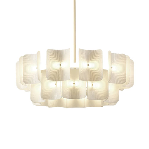 Newly designed LED chandelier, fingerprint chandelier, luxurious living room, bedroom, villa, hotel lobby, bright acrylic chandelier - vue 7 sur 9