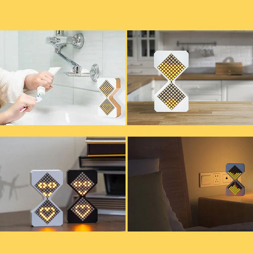 sablier électronique à led style cybernétique pour décoration et cadeaux - vue 6 sur 8