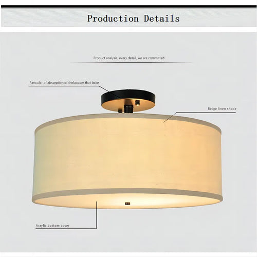lustre led fer forgé usa semi-suspendu - vue 7 sur 6