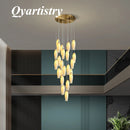 lustre en céramique tulipe pour lampe suspension led rotation duplex