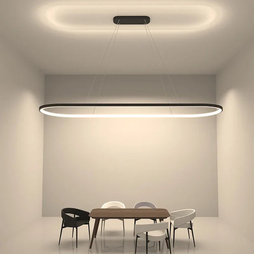 Minimalist Nordic oval chandelier for interior decoration