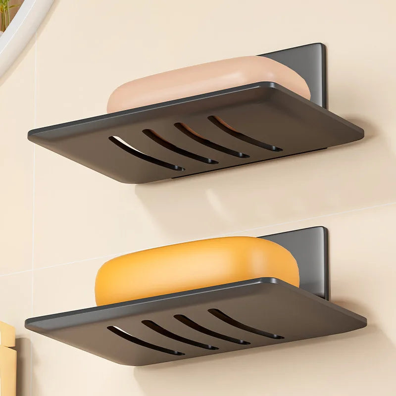 porte-savon mural en aluminium pour rangement de salle de bain et cuisine - vue 4 sur 9
