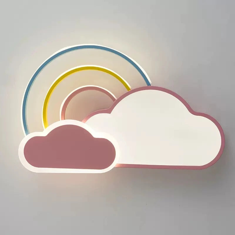 plafonnier nuage arc en ciel pour chambre d enfant décorative et chaleureuse - vue 7 sur 10