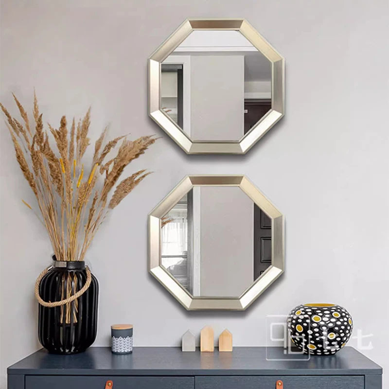 miroirs décoratifs hexagonaux en métal pour décoration esthétique - vue 6 sur 8
