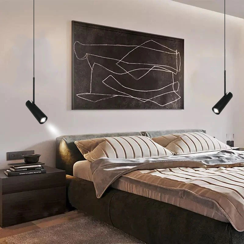 Nordique moderne LED suspension lampe salle à manger décor Restaurant Bar café chambre étude noir suspension lumières abat-jour réglable - vue 7 sur 10