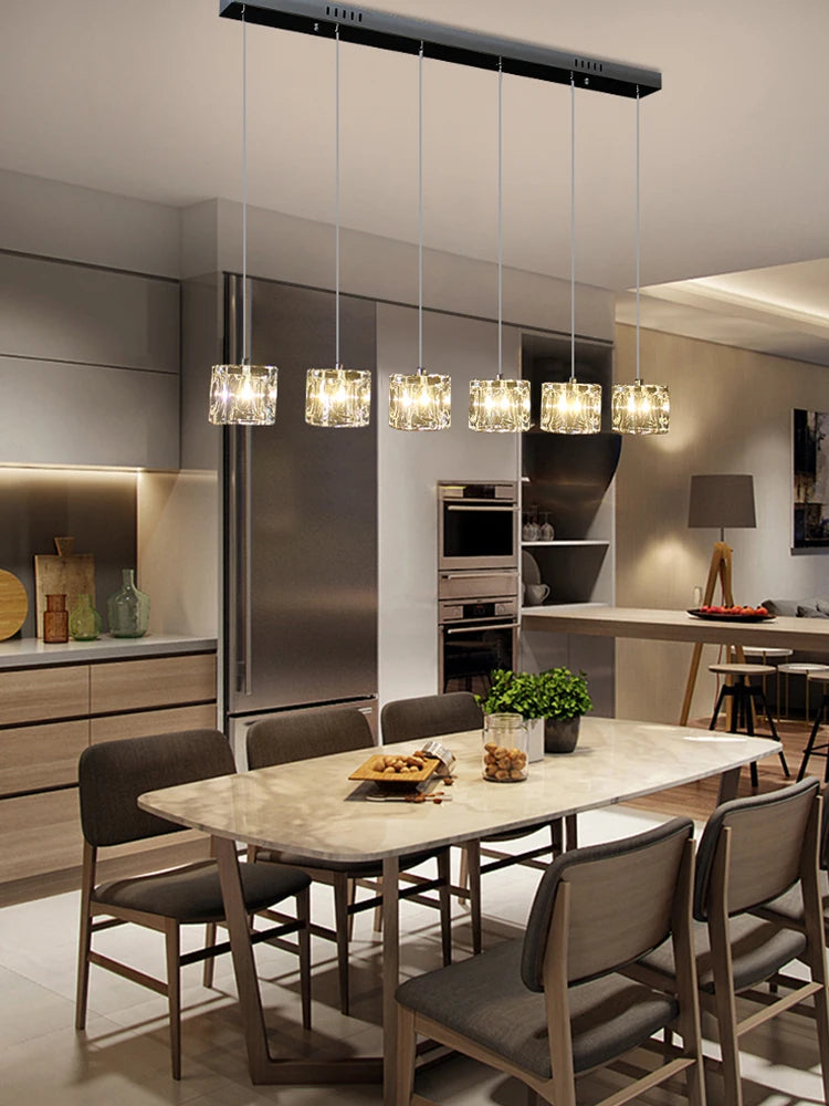 lustre moderne en cristal pour illumination intérieure élégante - vue 5 sur 12