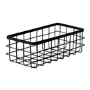 Metal Storage Basket, Black and White, Office Desktop, Cosmetic Sorting Baskets, Kitchen Seasoning Jar Organizer, Iron Box