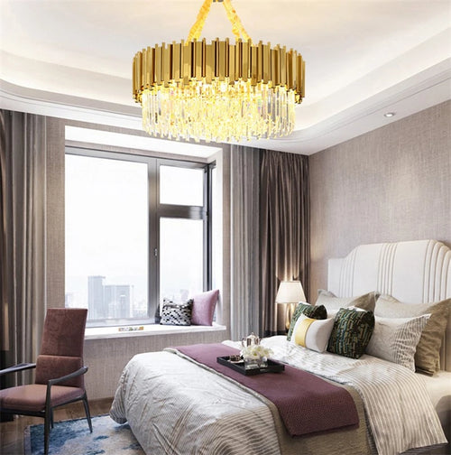 lustre moderne en cristal pour éclairage à la maison - vue 4 sur 6