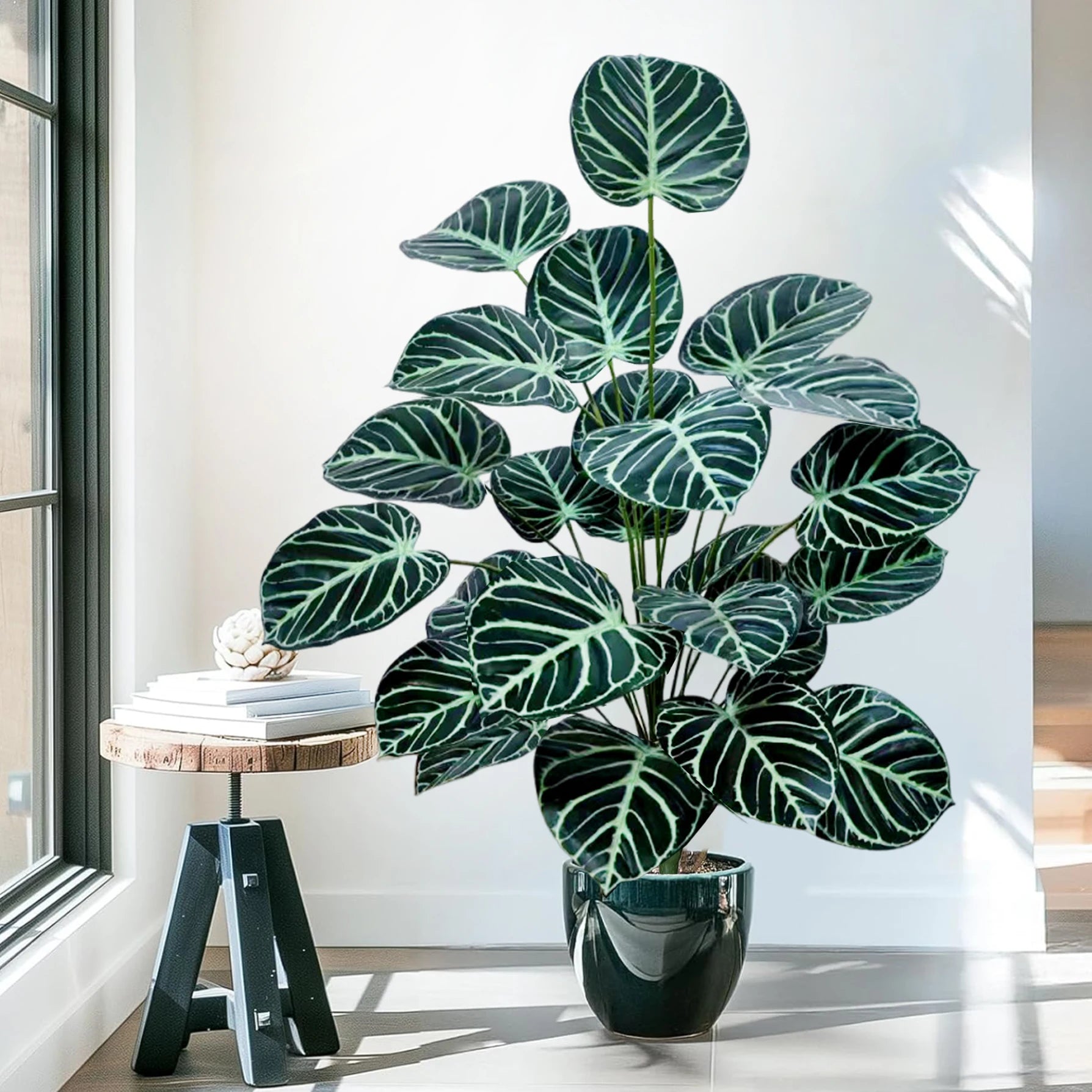plante artificielle en pot feuille de pommier pour décoration intérieure - vue 3 sur 17