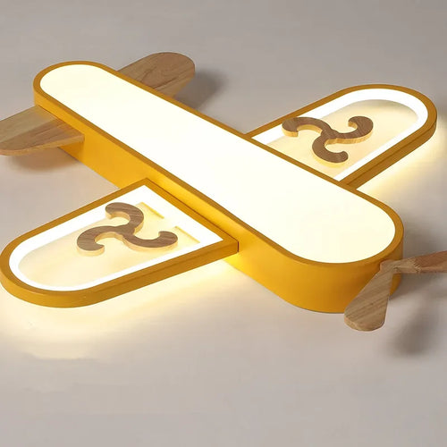 plafonnier en bois minimaliste avion pour chambre d enfants