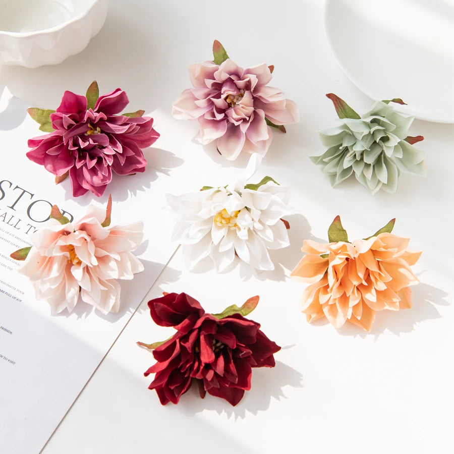 lot de 20 fleurs murales en soie pour décoration variée - vue 3 sur 15