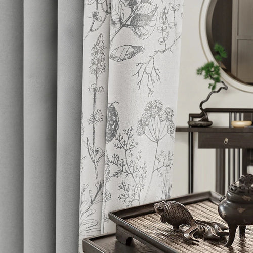 Rideau style chinois floral occultant pour salon chambre - vue 2 sur 9