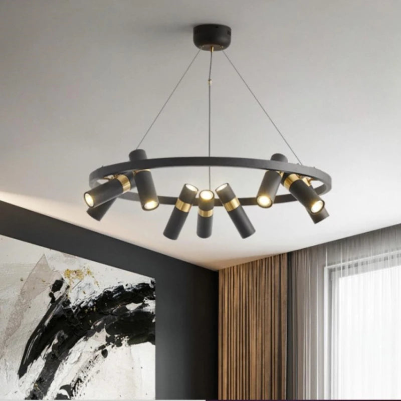 lustre led moderne design industriel pour décoration intérieure - vue 7 sur 10