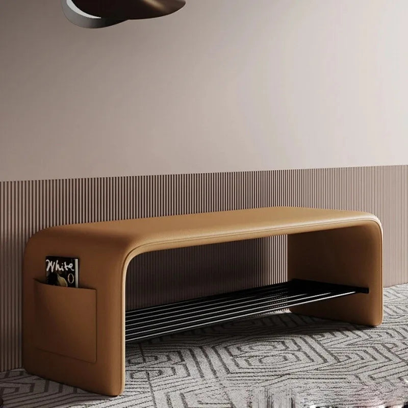 Doorway Shoe-changing Stool, Shoe Cabinet Storage, Two-purpose All-in-one Stool, Bedroom Simple Bedside Bench for Sitting - vue 6 sur 11