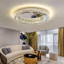 plafonnier circulaire en cristal moderne pour décoration intérieure