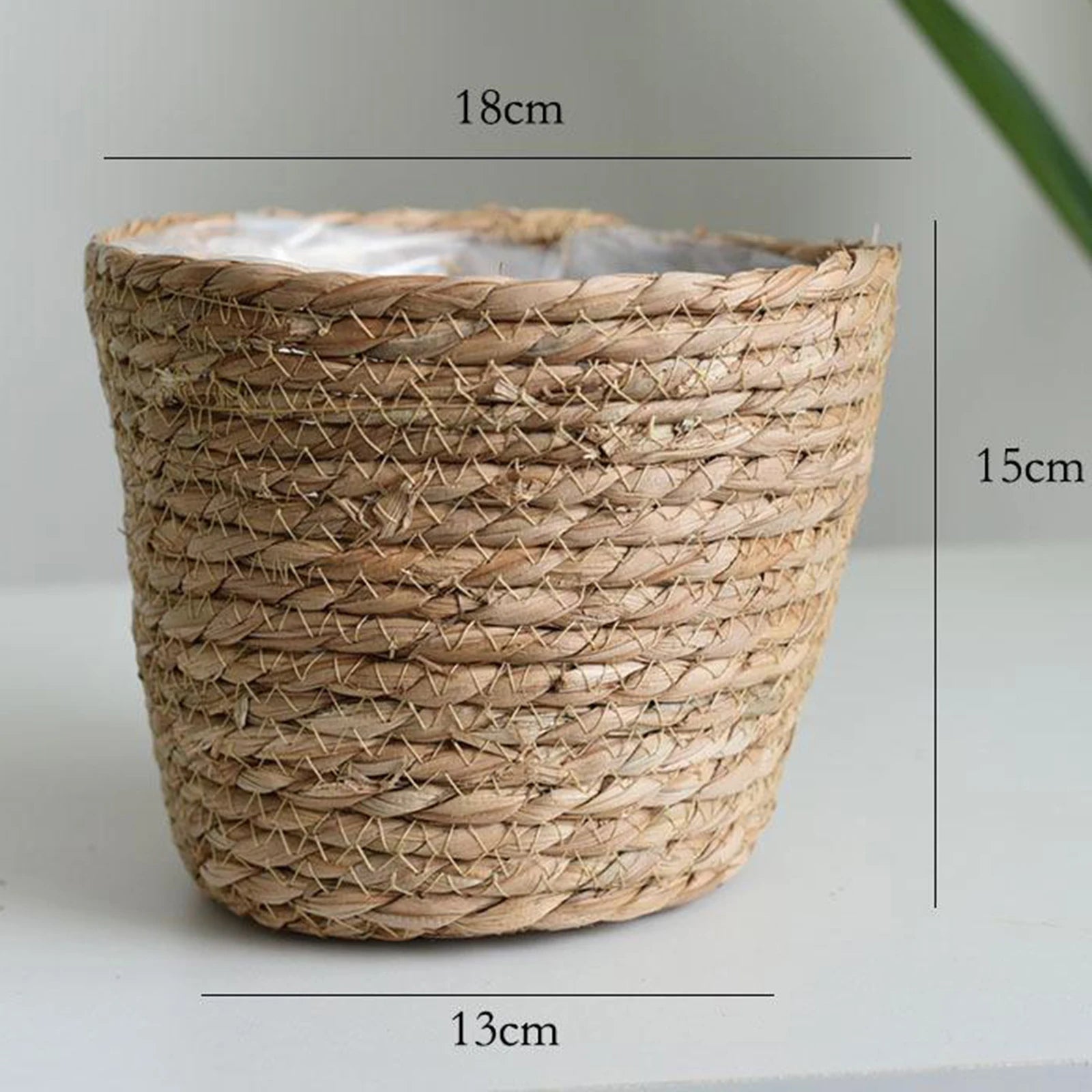 doublures en rotin pour paniers à plantes et décoration jardin - vue 9 sur 12