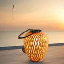 lampe extérieure solaire imitation bambou pour jardin décoratif