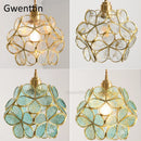suspension en verre florale style art déco pour intérieur élégant