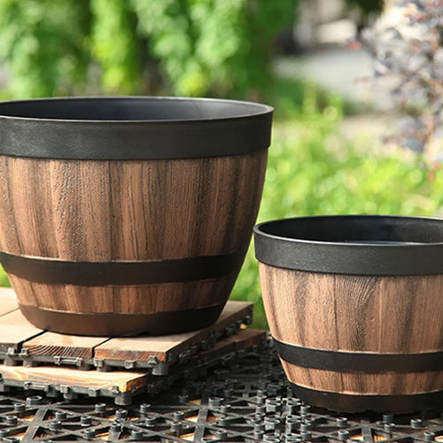 pot de fleurs rétro en seau pour jardin et décoration intérieure