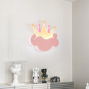 Applique murale couronne rose avec télécommande