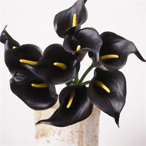 Realistic artificial calla lily bouquet for home decoration - vue 5 sur 7