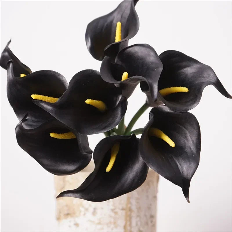 Realistic artificial calla lily bouquet for home decoration - vue 4 sur 7