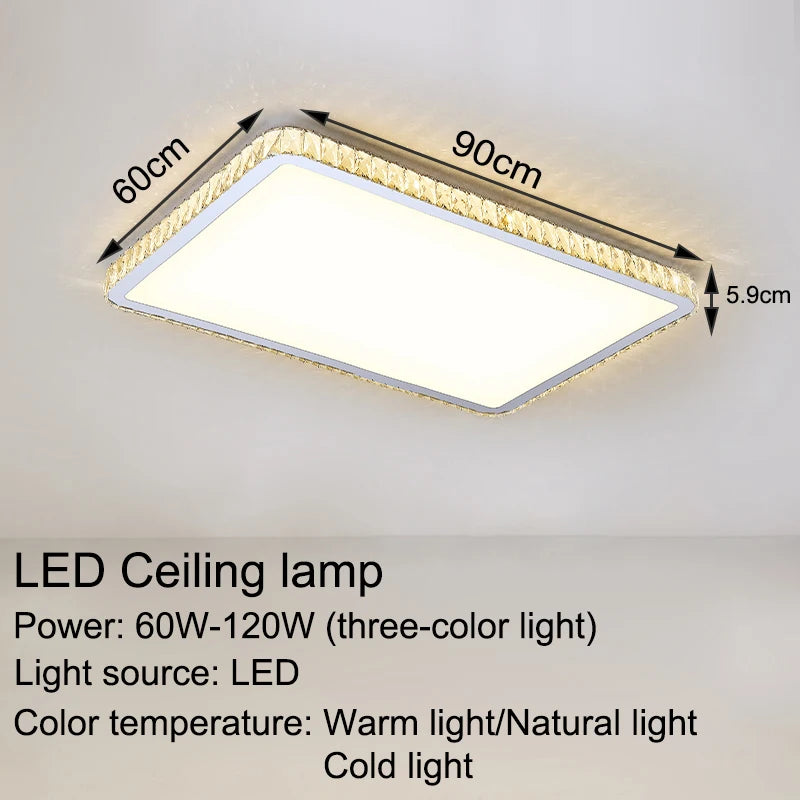 plafonnier en cristal moderne luxe éclairage rond pour intérieur - vue 18 sur 18