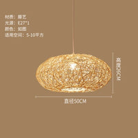 suspension moderne en rotin style chinois décoratif loft