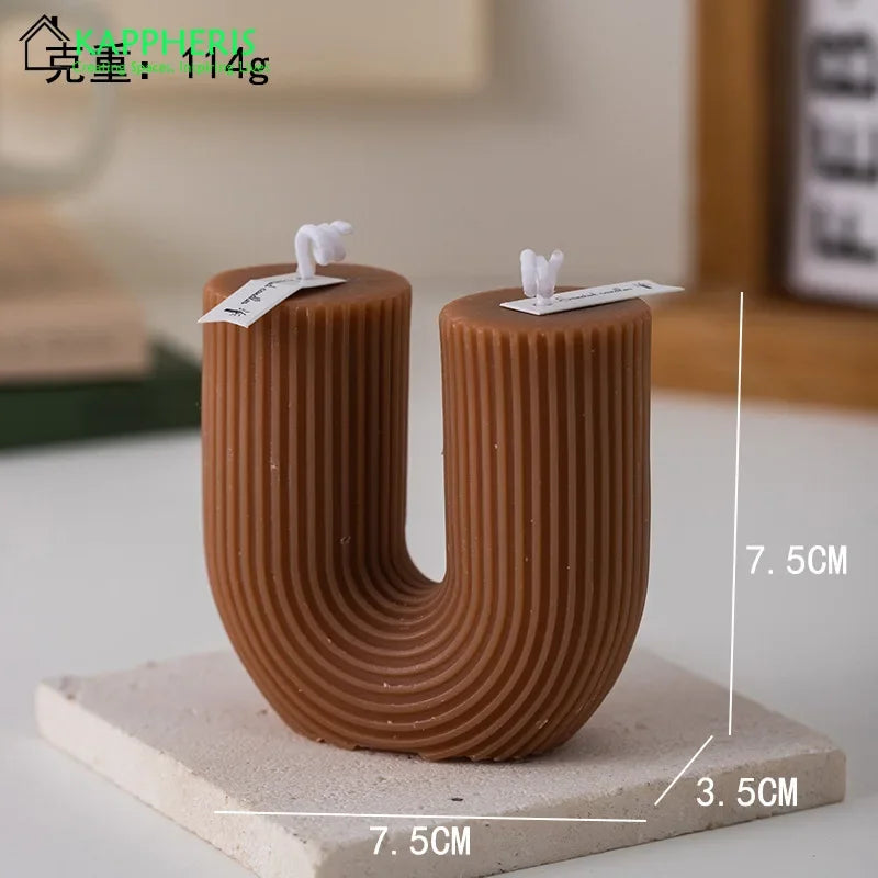 bougies parfumées en forme de u lot de cadeaux pour invités décoratives - vue 7 sur 10