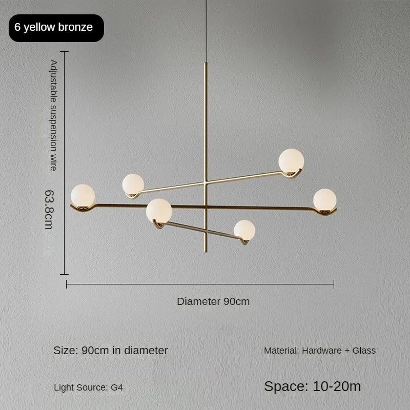 Minimalist postmodern pendant light for elegant interior décor