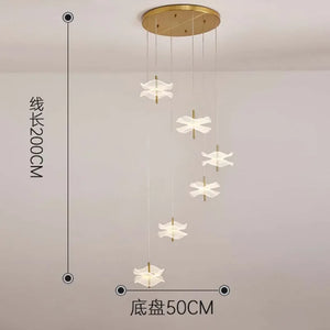 Luxury LED crystal chandelier for creative modern floral lighting