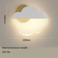 applique murale led en acrylique forme nuage décoration d'ambiance