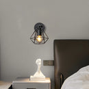 applique murale loft industriel led vintage cage abat-jour