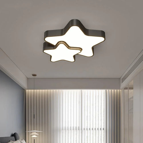 Modern minimalist LED ceiling light with star and heart decor