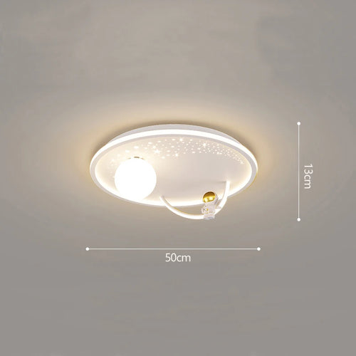Modern minimalist astronaut planet decorative ceiling light for children - vue 9 sur 12