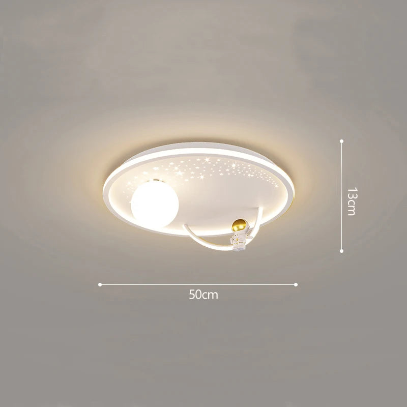 Modern minimalist astronaut planet decorative ceiling light for children - vue 8 sur 12