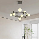 suspension moderne en métal et verre décorative avec fil réglable