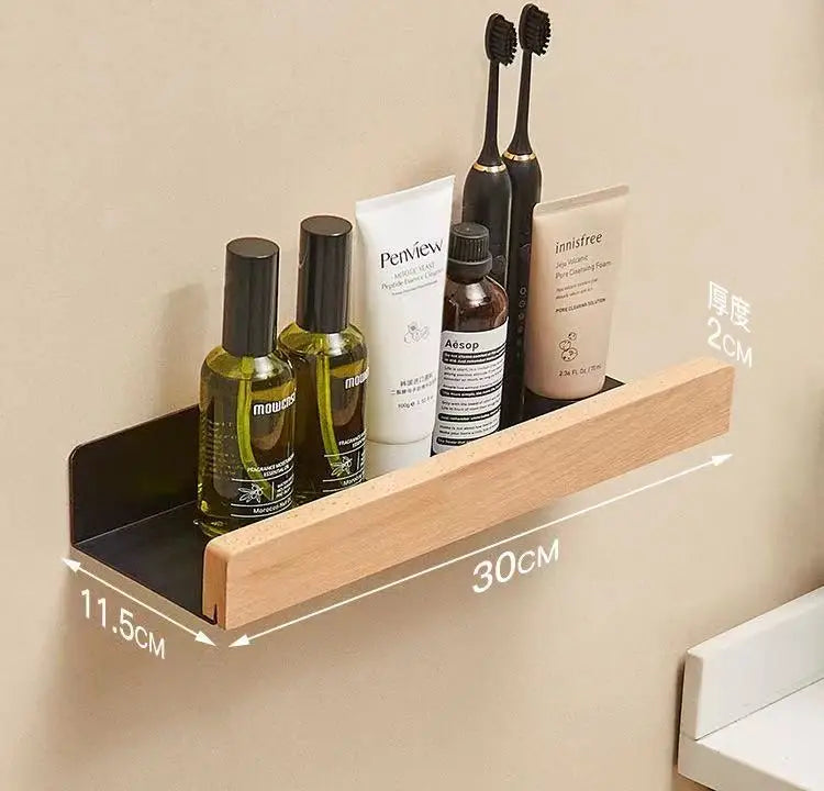 étagère en hêtre étanche pour rangement cuisine et salle de bain - vue 20 sur 20