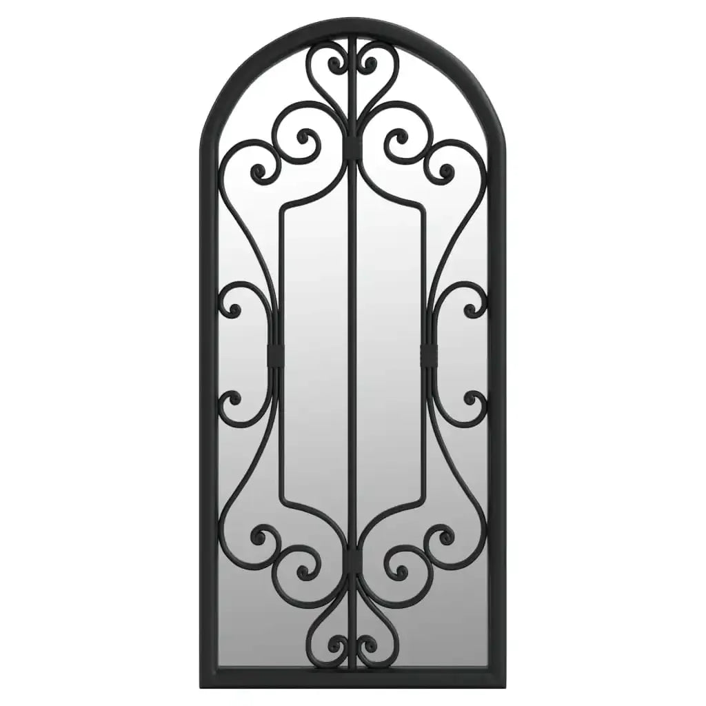Black Garden Mirror 100x45 cm Outdoor Use, Home Decoration Wall Wall Decoration Living Room Decoration - vue 2 sur 7
